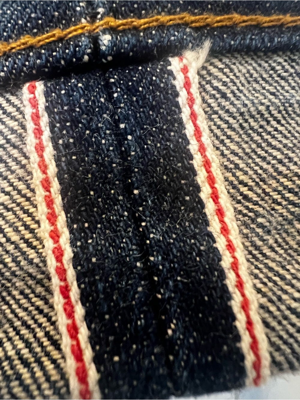 GAP Men's Indigo Selvage Jeans with Red Trim
